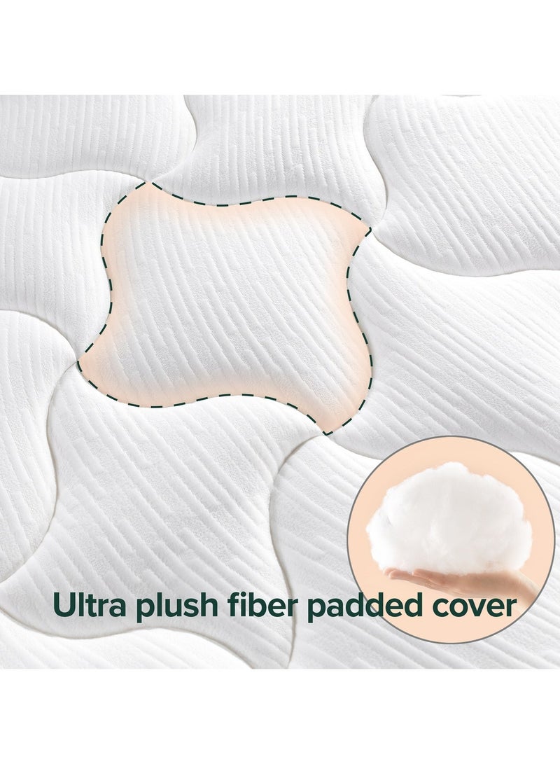 Zinus 30cm Cloud Memory Foam Mattress | Single Size | Pressure Relieving Design| OEKO-TEX®| CertiPUR-US® Certified| Mattress in a Box | Off-White | 200L x 90W x 30H CM | - Image 3